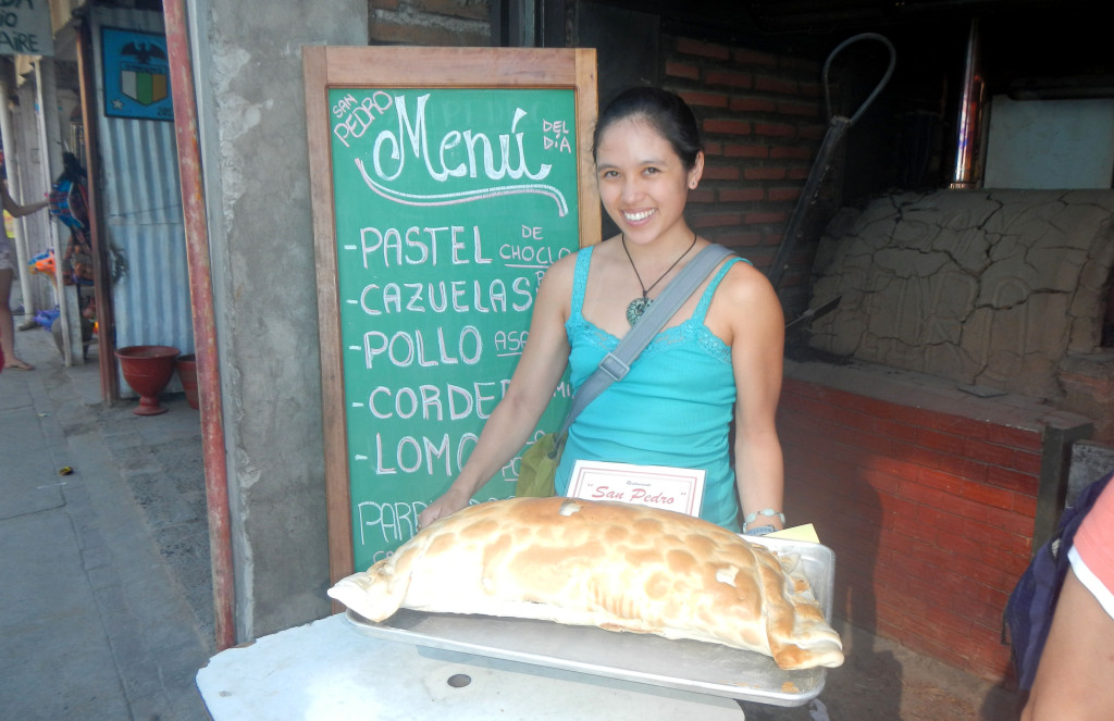 For display purposes only...however they did sell empanadas that were 1 kilo!