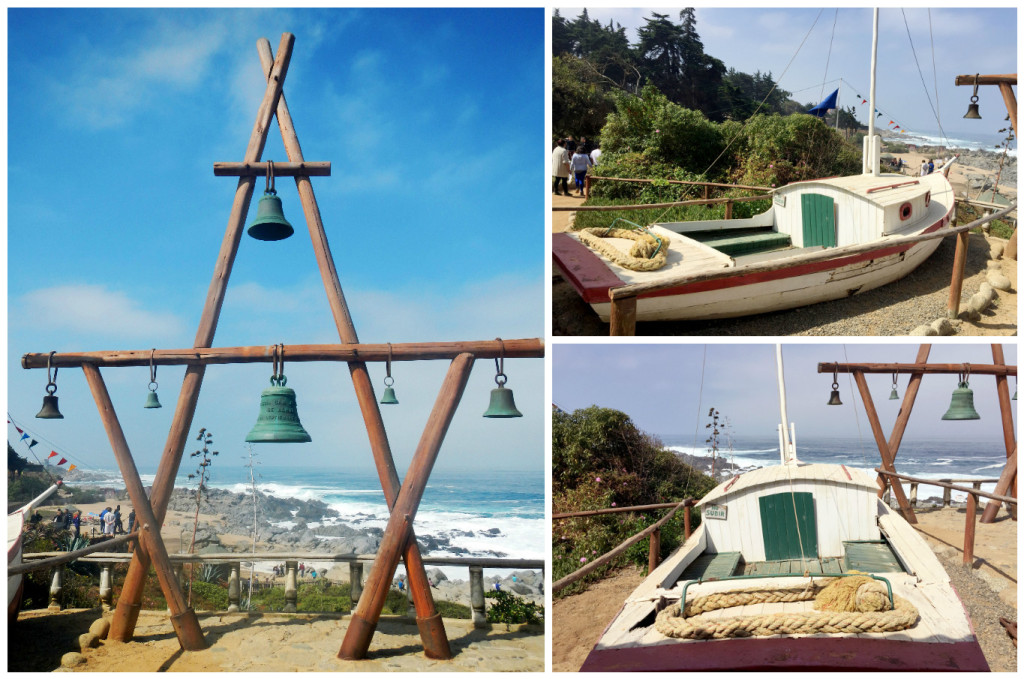 Bells, next to Pablo Neruda's boat. Neruda wasn't much of a sailor, getting seasick, so he preferred instead to remain a captain on land.