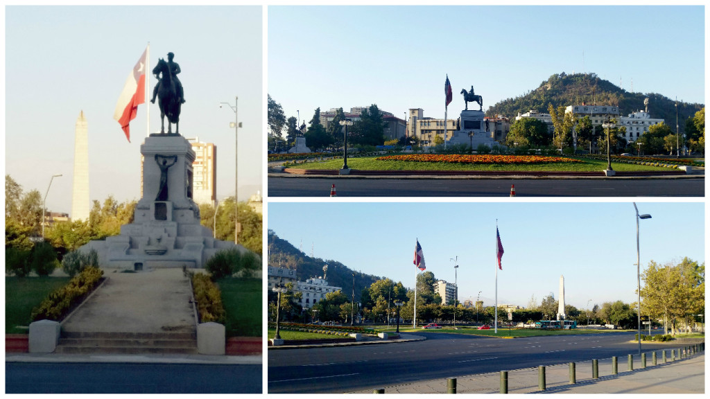 Plaza Baquedano, a major intersection and crossways in Santiago