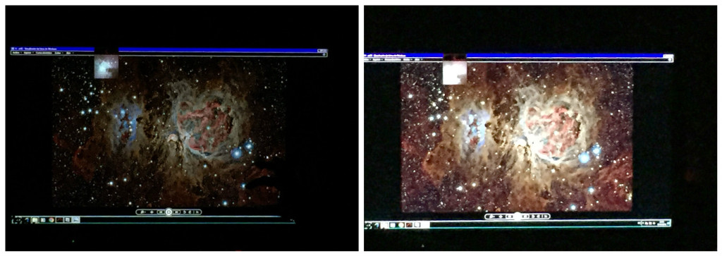 He showed us example pictures of what we saw through the telescopes compared to a photo taken with a 3o-minute exposure. The difference was crazy! You can see it in the comparison of the left and right photos above. Can't quite remember the exposure times on these, but suffice it to say the one on the right was much longer.