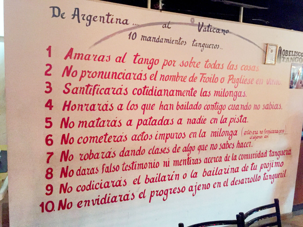 The 10 Tango Commandments 