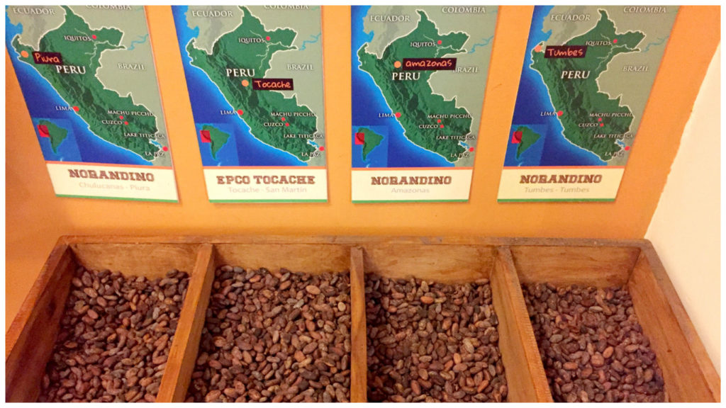 Although Peru produces less than 2% of the world's cacao, they have the most diversity in types of cacao that can grow here. Most is also produced organically.