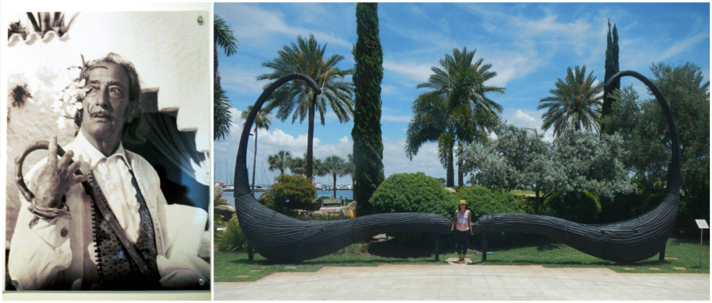 A giant mustache in the garden, originally created as a billboard advertisement. "It may also be suspected that for man, too, mustaches serve as antennae. This is all somewhat mysterious, but I no longer have any doubt that my mustaches I feel more alert, that I am more acutely conscious of everything that goes on and especially of everything that moves around me." - Salvador Dalí