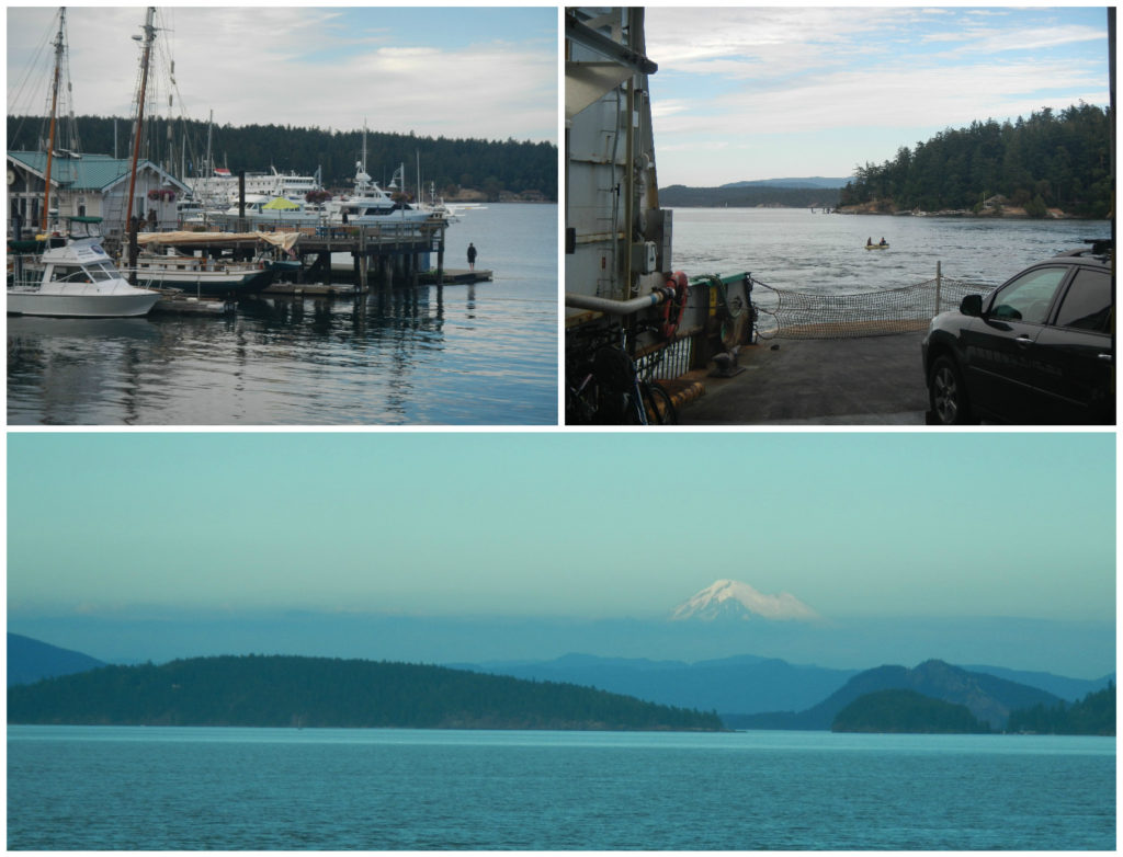 Top Right: On the way back we sat in the car on the lower deck. This is the view!