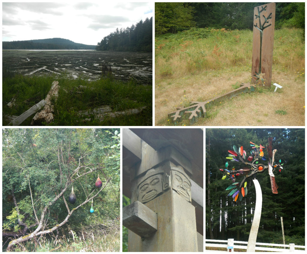 The garden had wooded areas, a small lake, and even mud flats (as pictured in upper left). 