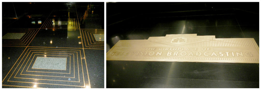 Even the floor exhibits the detail and art deco theme that went into all the original Rockefeller buildings. The brass inlay shows the precision of the machine age.