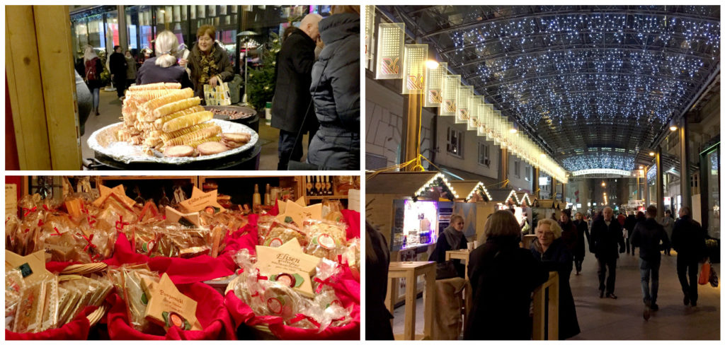 A short covered street in downtown Vienna is another perfect place for a Christmas Market. Spiralkartoffeln (Spiral Potato) and gingerbread are common treats and also sold in many Christmas Markets.