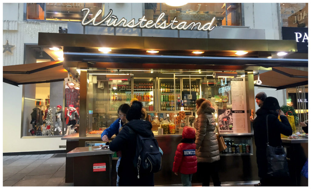 Würstelstand/Hot Dog Stand. This one was in central old town.