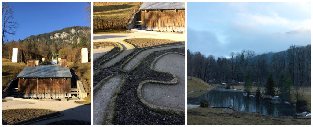 Left/Center: Behind the palace. Right: Swan Pond.